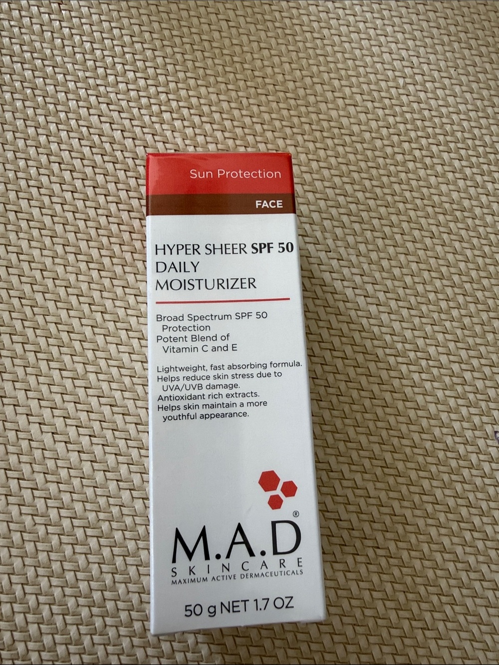Hyper sheer SPF 50 daily moisturizer